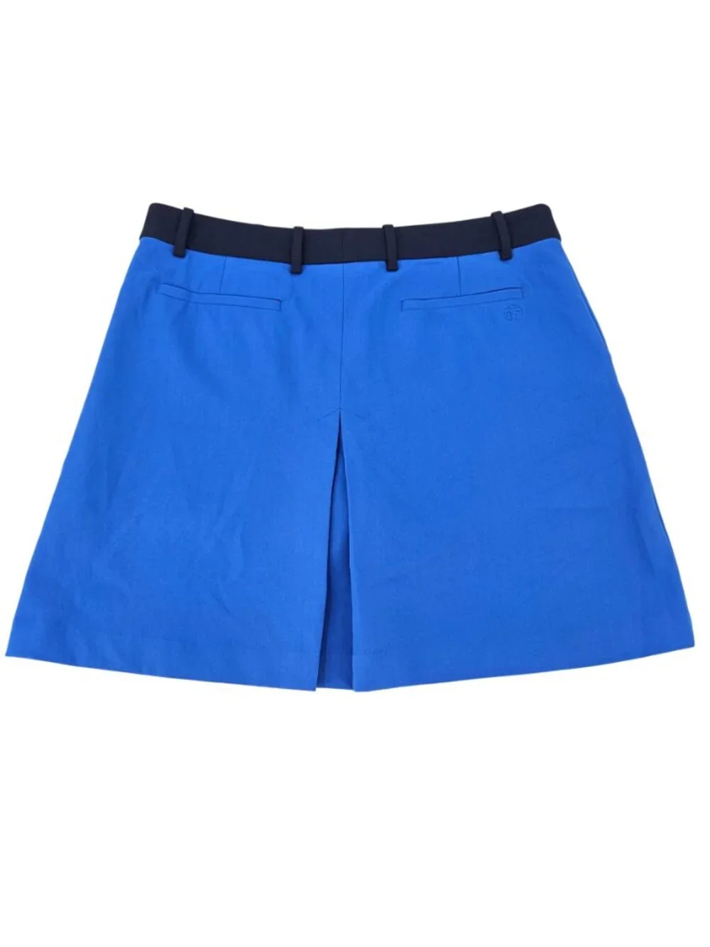Tory Burch Sport Tech Twill Golf Skort Royal Blue Women's Size L Activewear